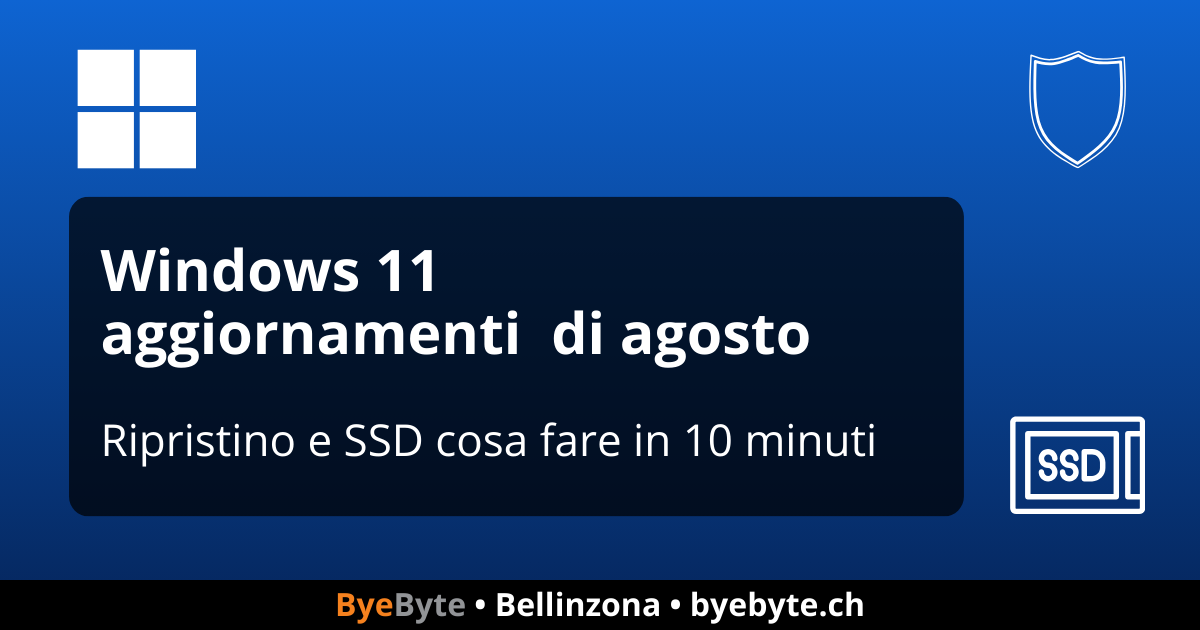 Windows 11: aggiornamenti di agosto, ripristino e SSD – guida in 10 minuti
