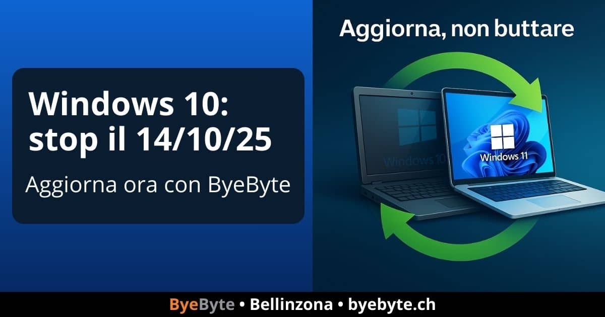 Windows 10: fine supporto il 14 ottobre. Cosa fare subito